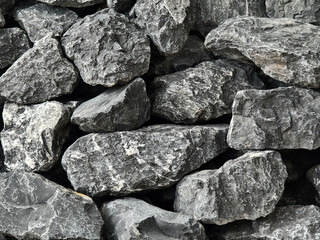 Stacked rocks showcasing natural material in construction
