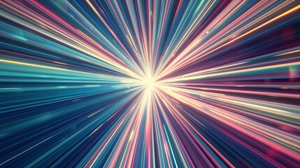 Obraz premium Abstract depiction of a starburst with radiating lines 