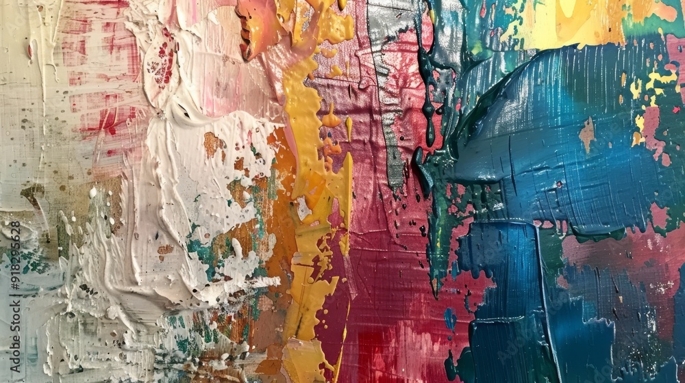 Poster abstract expression of emotions through color and texture