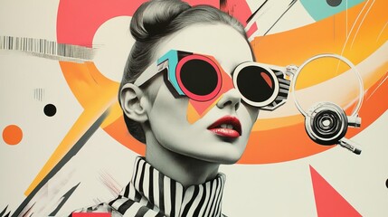 Geometric Fashion Magazine Cover with Bold Patterns | Abstract Design Inspiration