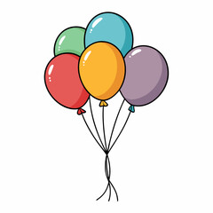 balloons art vector illustration