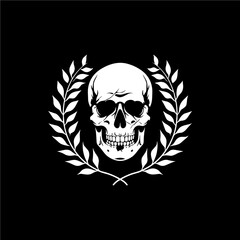 Simple, minimalist skull logo in vector