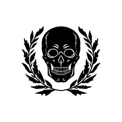 Simple, minimalist skull logo in vector