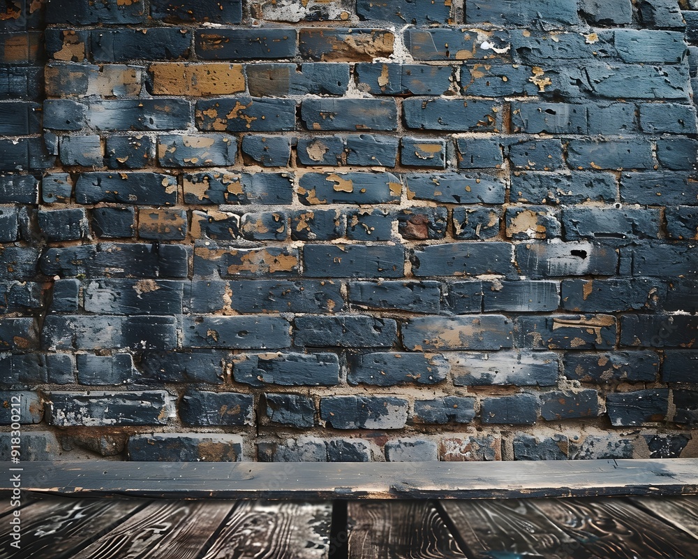 Aufkleber rustic brick texture backdrop for product presentation with copy space