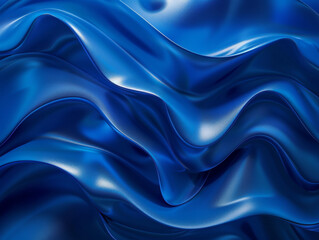 Obraz premium Abstract Blue Wavy Fabric Background