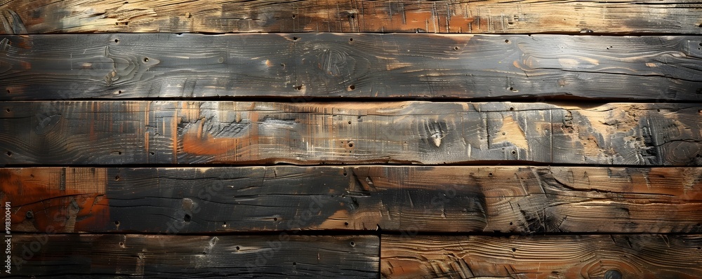 Poster rustic reclaimed wood texture for product display and presentation concept with empty backdrop