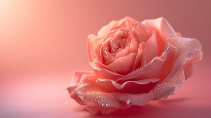 Soft Pastel Rose Flower Backdrop for Product Presentations and Displays with Ample Copy Space