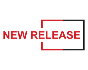 new release button on white background. new release button sign