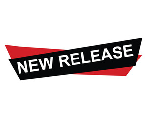 new release button on white background. new release button sign