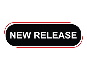 new release button on white background. new release button sign