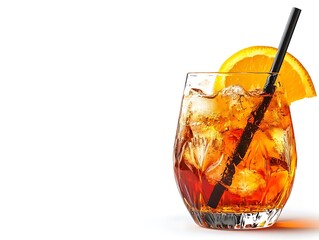 Aperol Spritz Cocktail with Orange Slice and Ice - Photo
