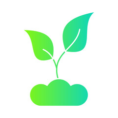 Growth Plant Gradient Flat