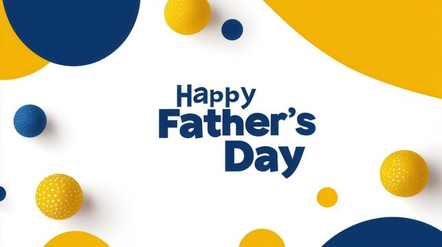 A modern Father's Day card with geometric patterns and Happy Father's Day written on it