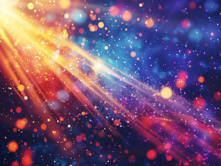 Obraz premium Abstract Colorful Background with Glowing Lights and Sparkles