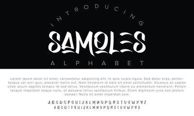 Luxury Samoles alphabet letters font for logo