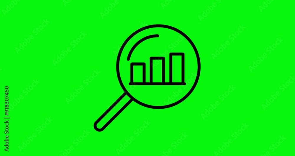 Poster data analytics animated icon good for video asset