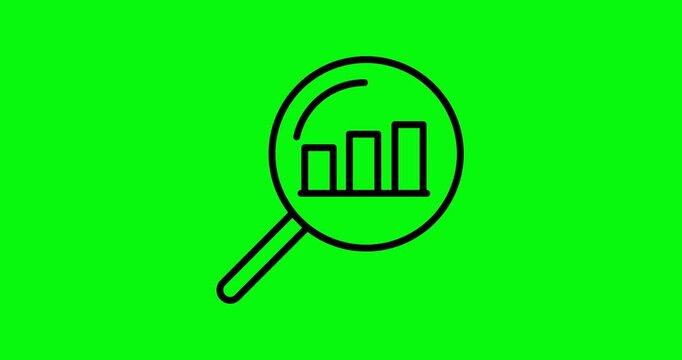 data analytics animated icon good for video asset