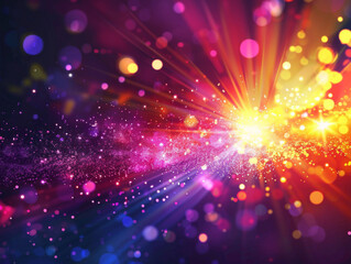Fototapeta premium Abstract Colorful Explosion of Light and Sparkle