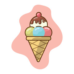 ice cream vector illustration