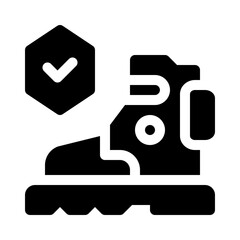 Fototapeta premium safety glyph icon