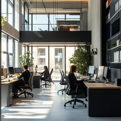 Fototapeta premium modern office, open office