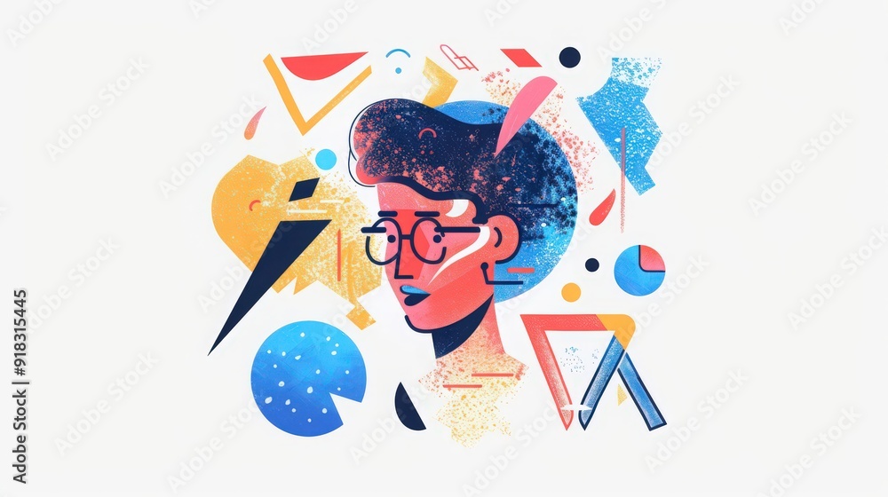 Aufkleber explore abstract modern icons that blend creativity with functionality in unique designs