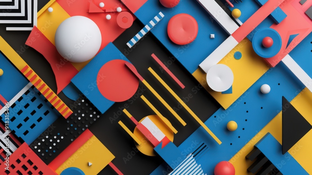 Poster explore abstract modern icons that blend creativity with functionality in unique designs