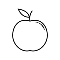apple line icon vector illustration