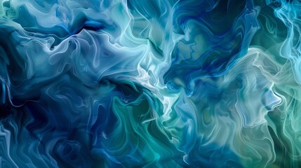 Obraz premium Abstract blue and white swirling patterns in a fluid design