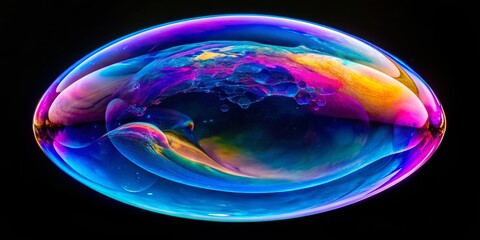 Cosmic Bubble, Rainbow, Soap, Macro, Abstract