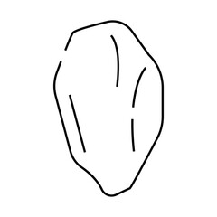 half chicken fillet line icon vector. half chicken fillet sign. isolated contour symbol black illustration