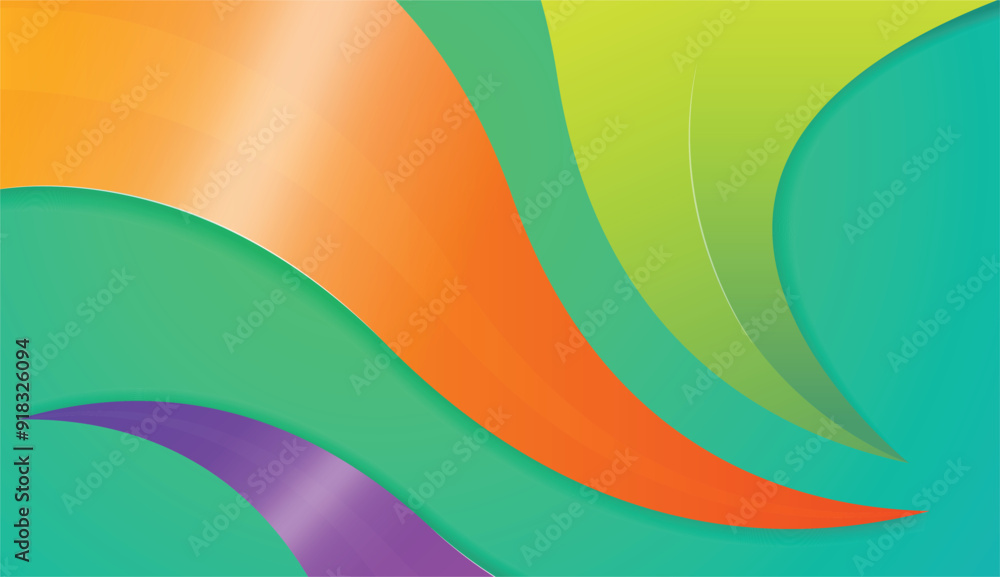 Aufkleber wallpaper design with gradient color. abstract multicolor background art. gradient colorful backgrou