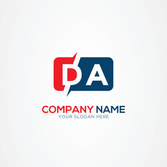 DA or AD Creative Modern Letters Logo Design Element