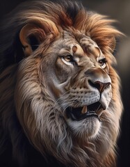 Naklejka premium Portrait of a lion 