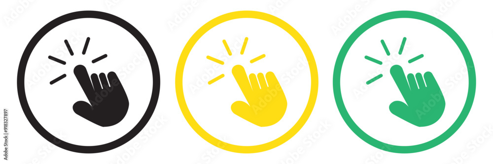Poster hand click icon vector isolated on white background. pointer icon vector. hand cursor icon vector