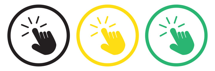 Hand click icon vector isolated on white background. pointer icon vector. hand cursor icon vector