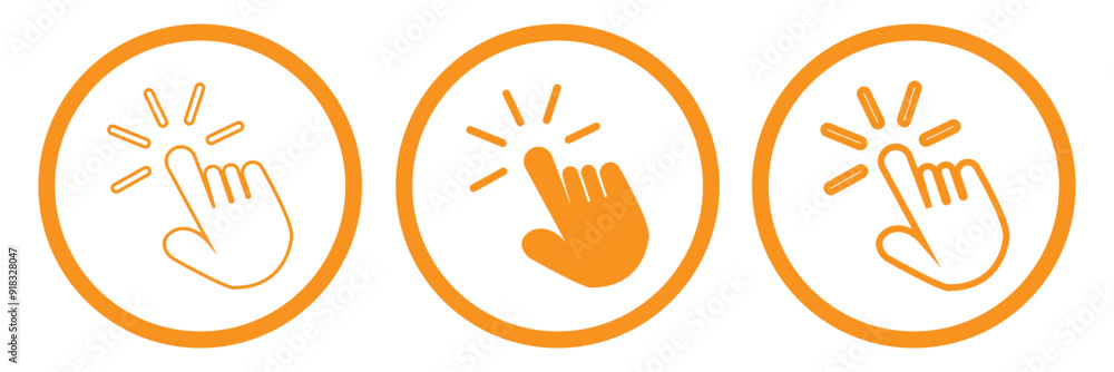 Poster hand click icon vector isolated on white background. pointer icon vector. hand cursor icon vector