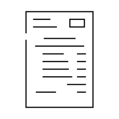 invoice payment facture line icon vector. invoice payment facture sign. isolated contour symbol black illustration