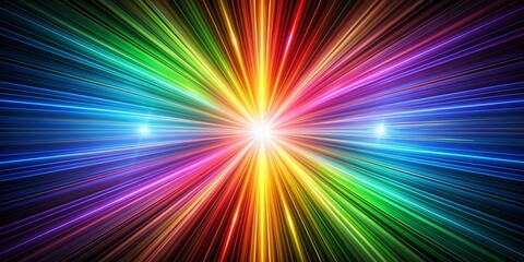 Rainbow Speed Lines Abstract Art Bright, Colorful, Glowing, Dynamic, abstract art, speed lines, rainbow