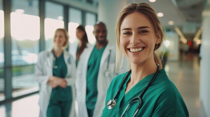 Fototapeta premium The smiling medical team