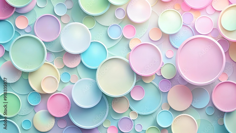 Poster ethereal symphony of spheres: a tapestry of shimmering circles generative ai