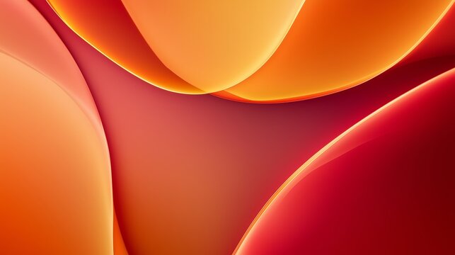 Red and orange abstract background with simple shapes, featuring smooth curves.