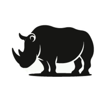 recommend clip art: Rhino silhouette, Rhino vector.