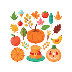 Autumn Thanksgiving Vector design illustration template