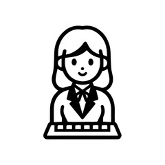 Customer service woman avatar icon