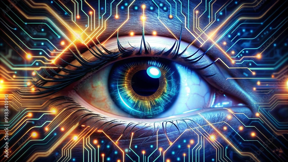 Poster a mesmerizing fusion of biological wonder and advanced technology, this image captures t generative 