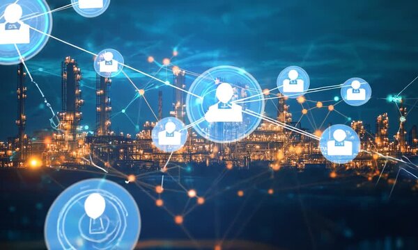 Group of people and communication network concept.