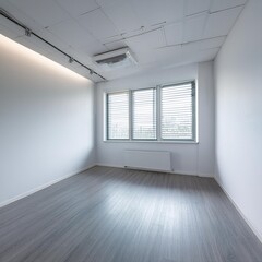 Fototapeta premium Empty room with white walls and ceiling