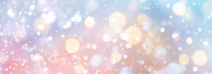 Abstract Blurred Background with White, Pink, and Yellow Lights