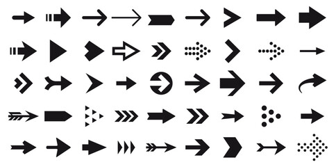 arrow icons vector arrow cursor isolated white.